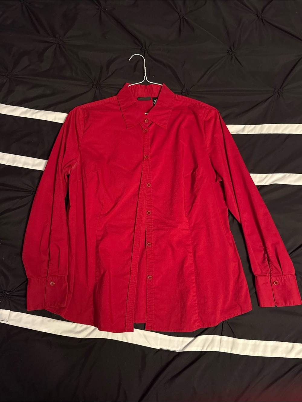Women’s Classic Red Button-Up Shirt